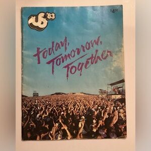 US ‘83 “today, tomorrow, together” concert Magazine U2 Van Halen Ozzy & more